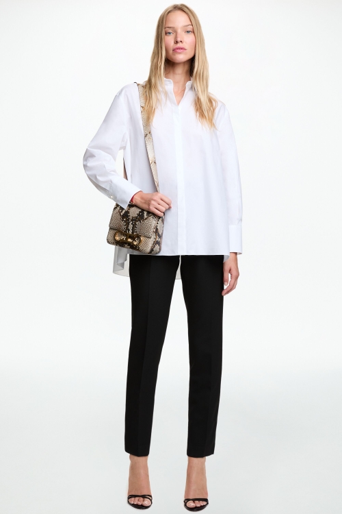 CREPE SLIM-LEG PANTS