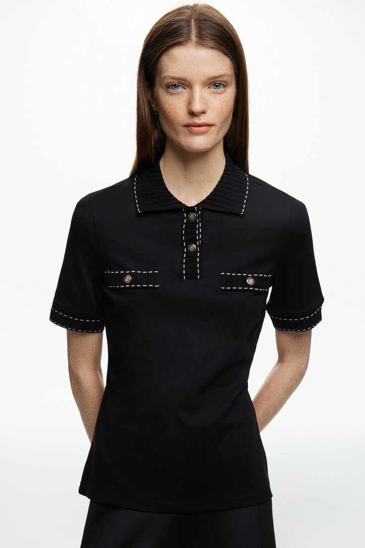 Milano Knit Fitted Polo Shirt