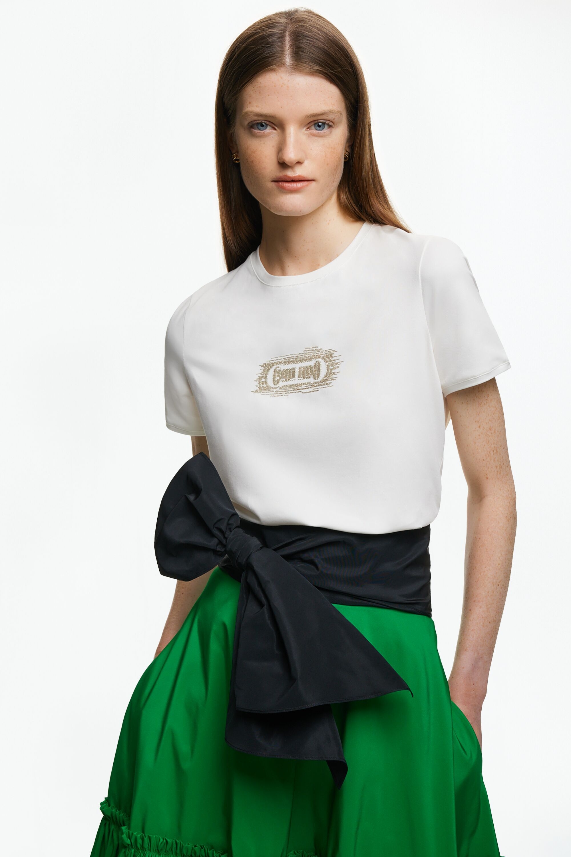 Initials Insignia fitted T-shirt with embroidery