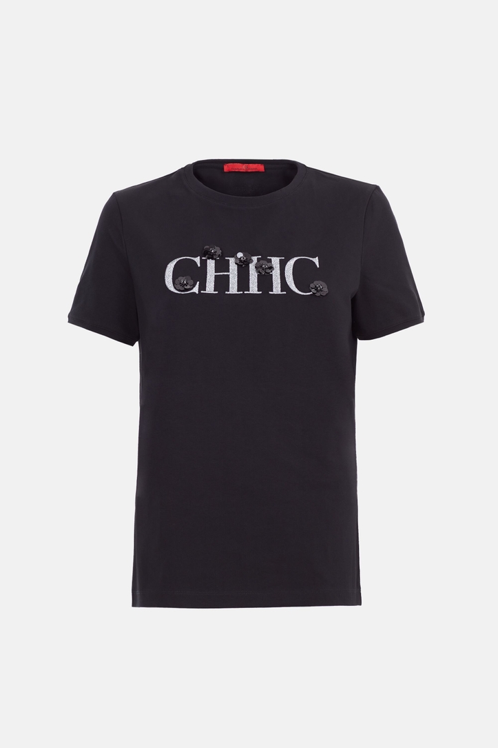 CH T-shirt with Embroidery and Sequins