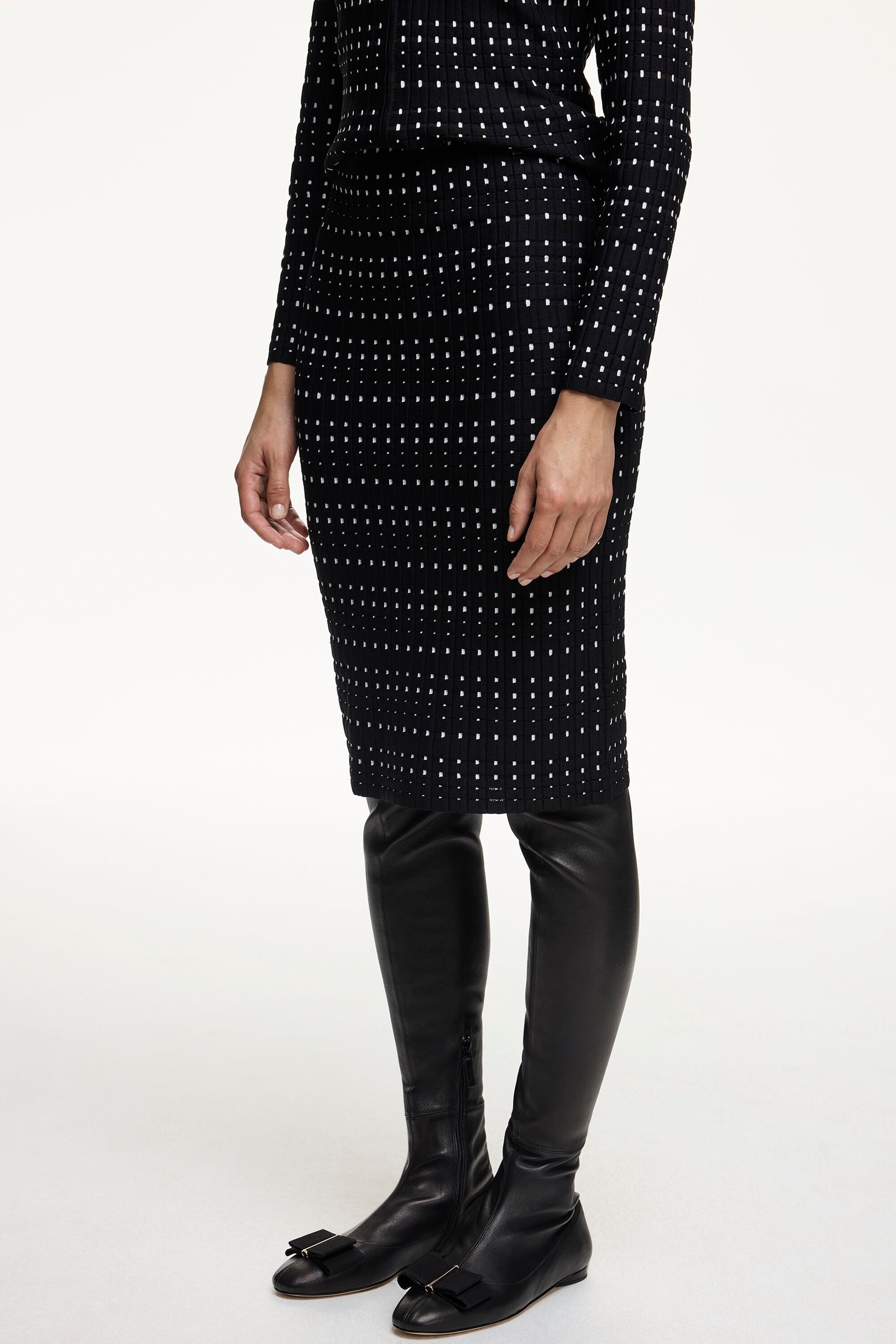 Jacquard Pencil Skirt