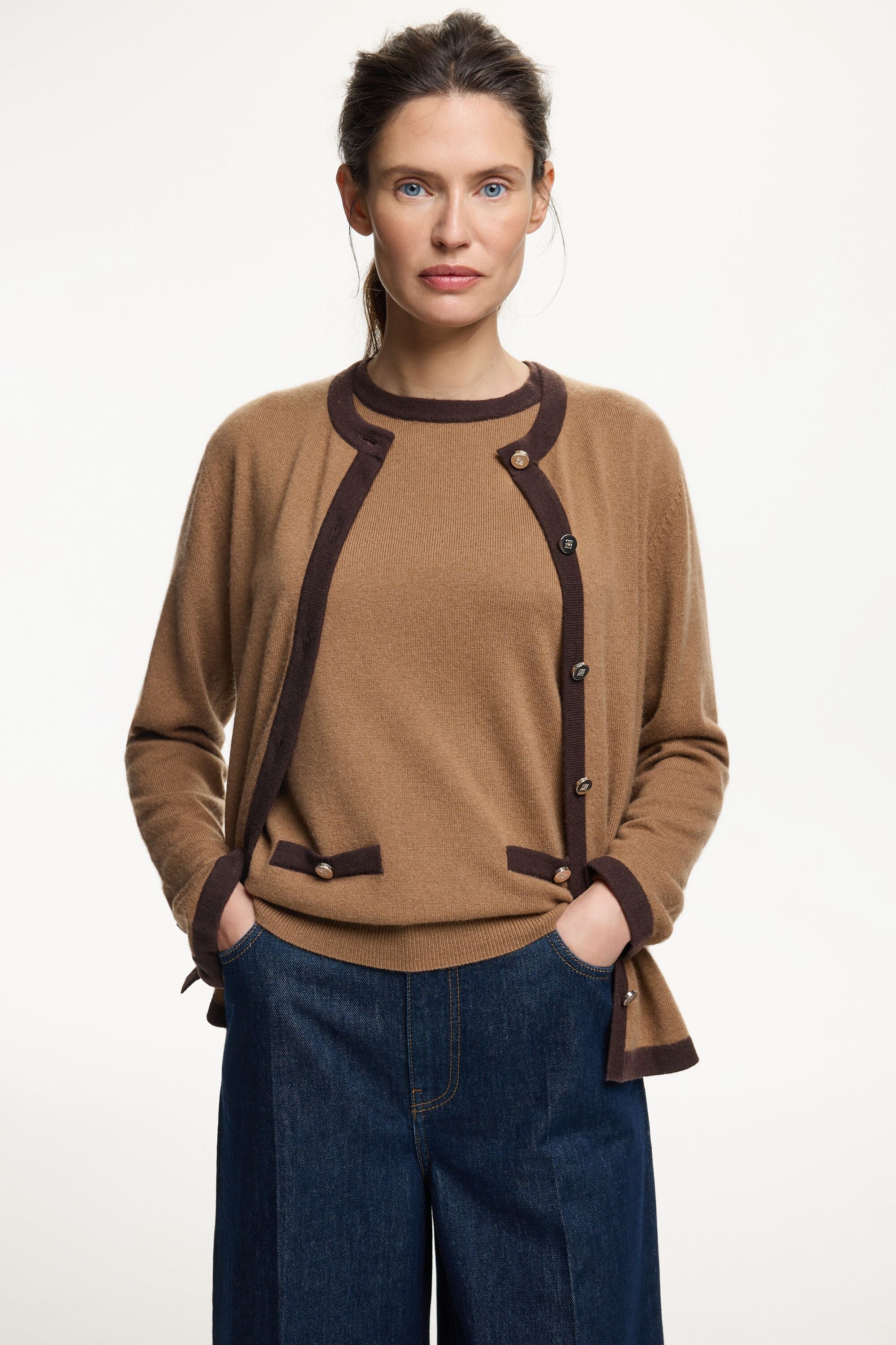 Wool and cashmere straight-fit cardigan