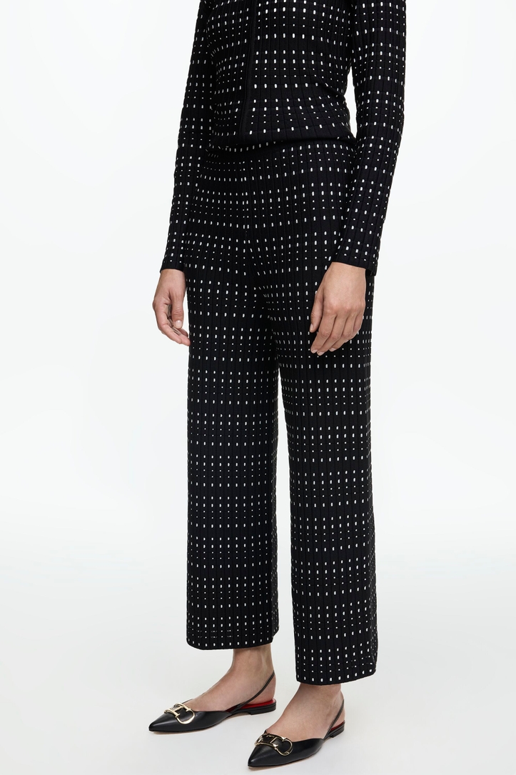 Jacquard Straight-Leg Pants