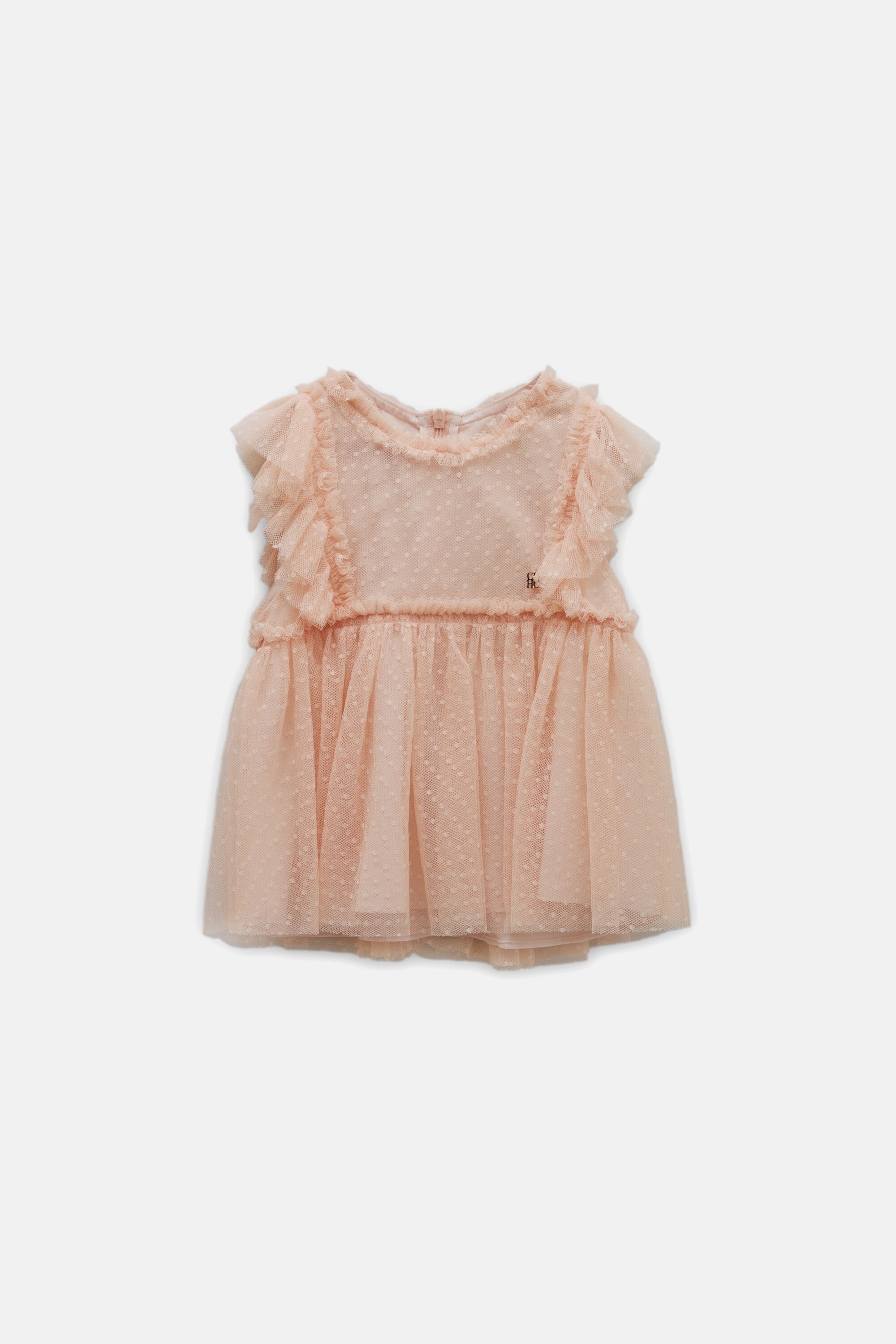 Ruffled Plumetis Top