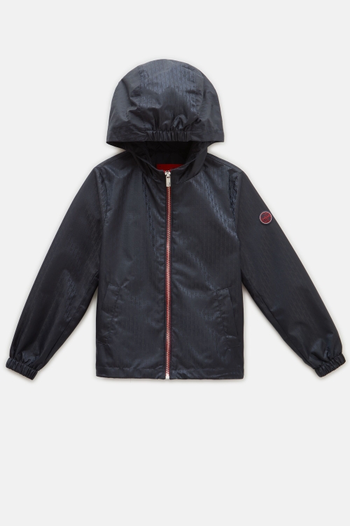 TECHNICAL NYLON WINDBREAKER JACKET WITH CH JACQUARD