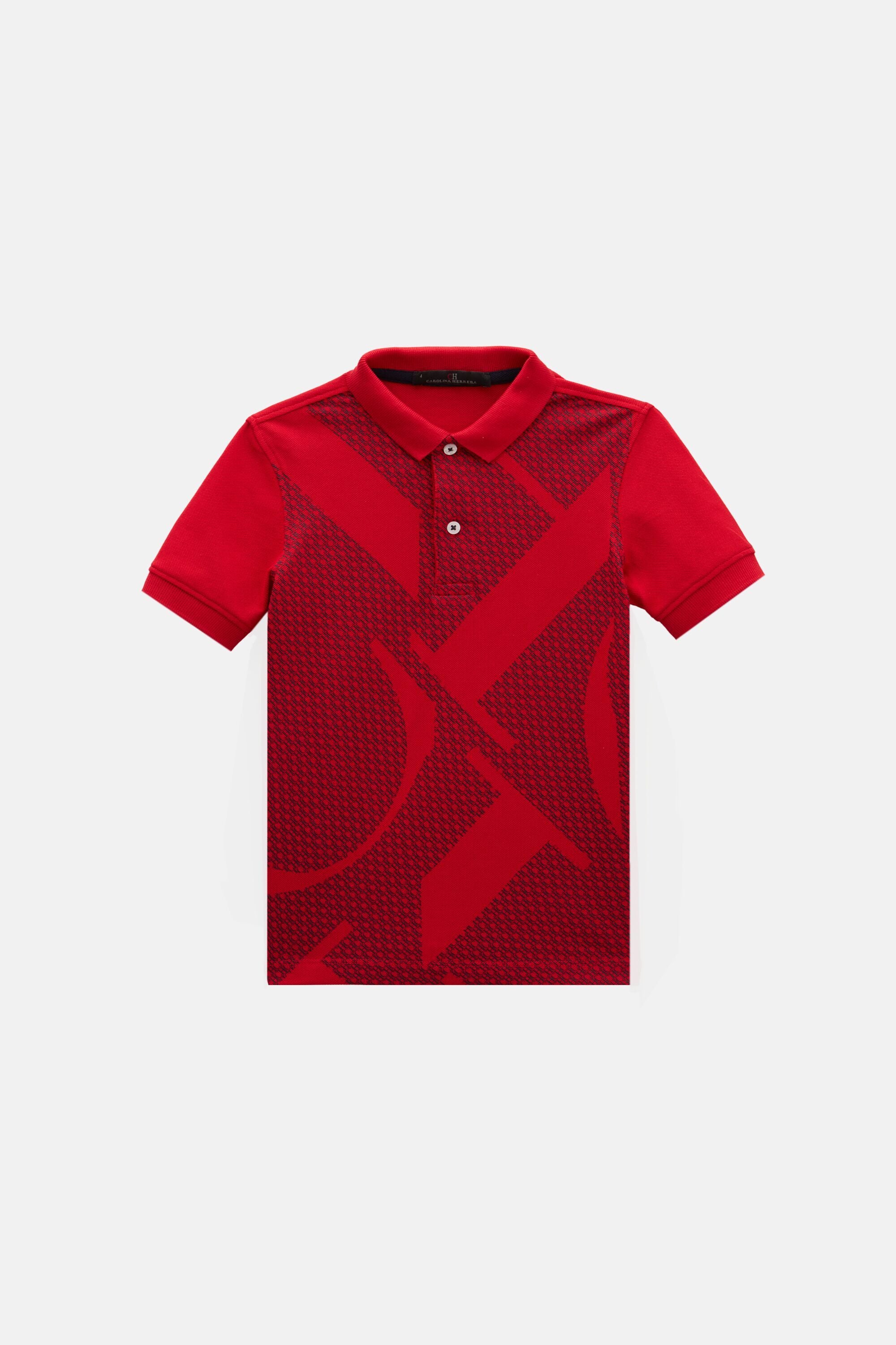 CH PRINT PIQUE POLO SHIRT red CH Carolina Herrera United States