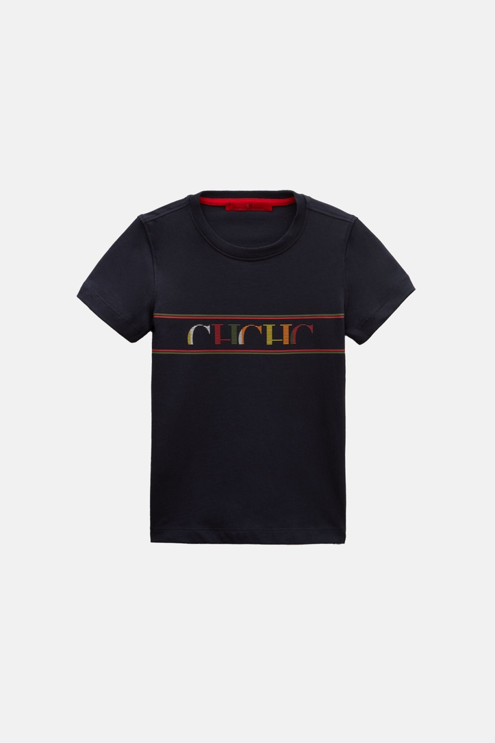 CH strip embossed t-shirt