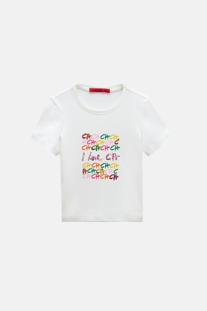 Print A-line T-shirt