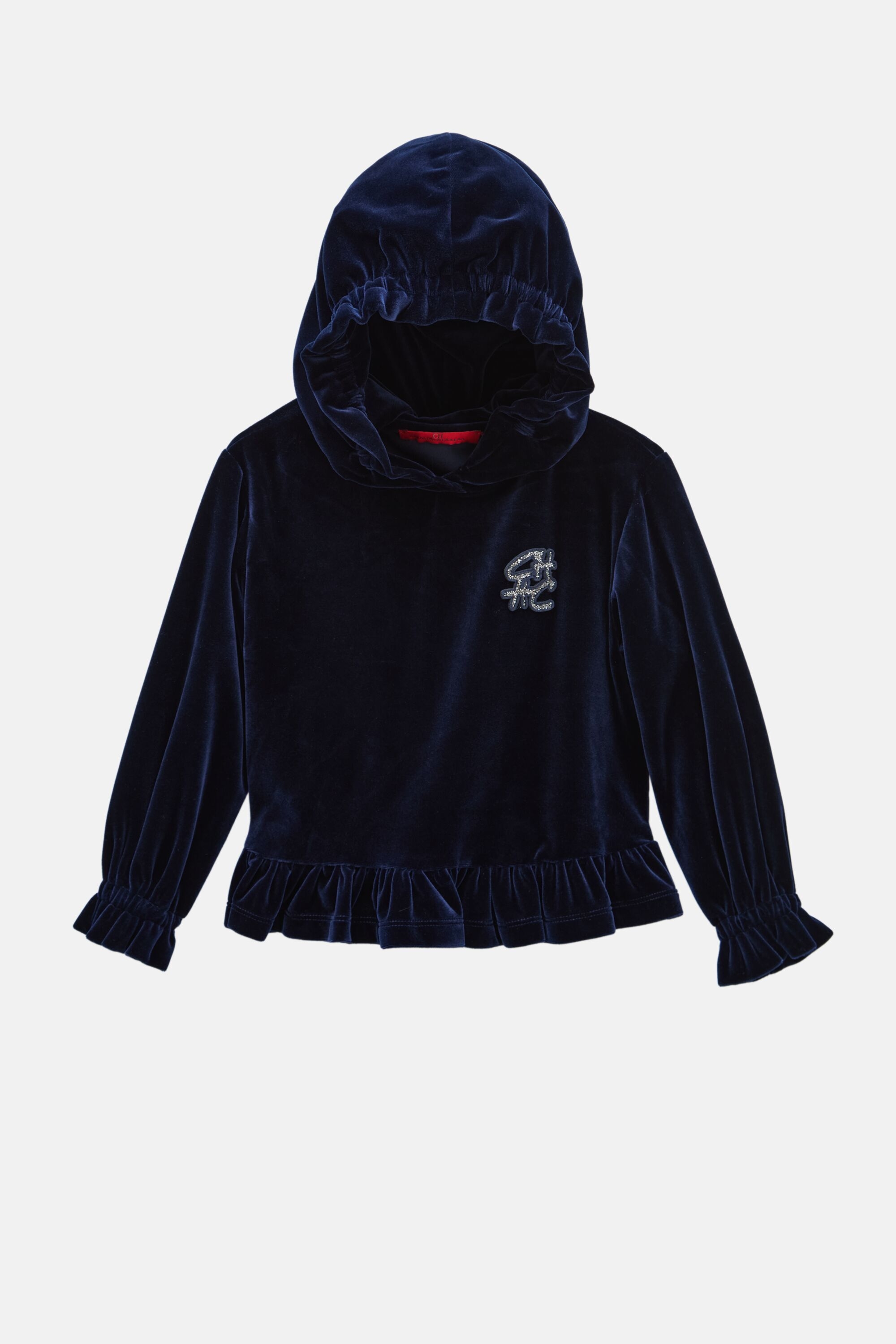 Hooded Velvet Sweatshirt