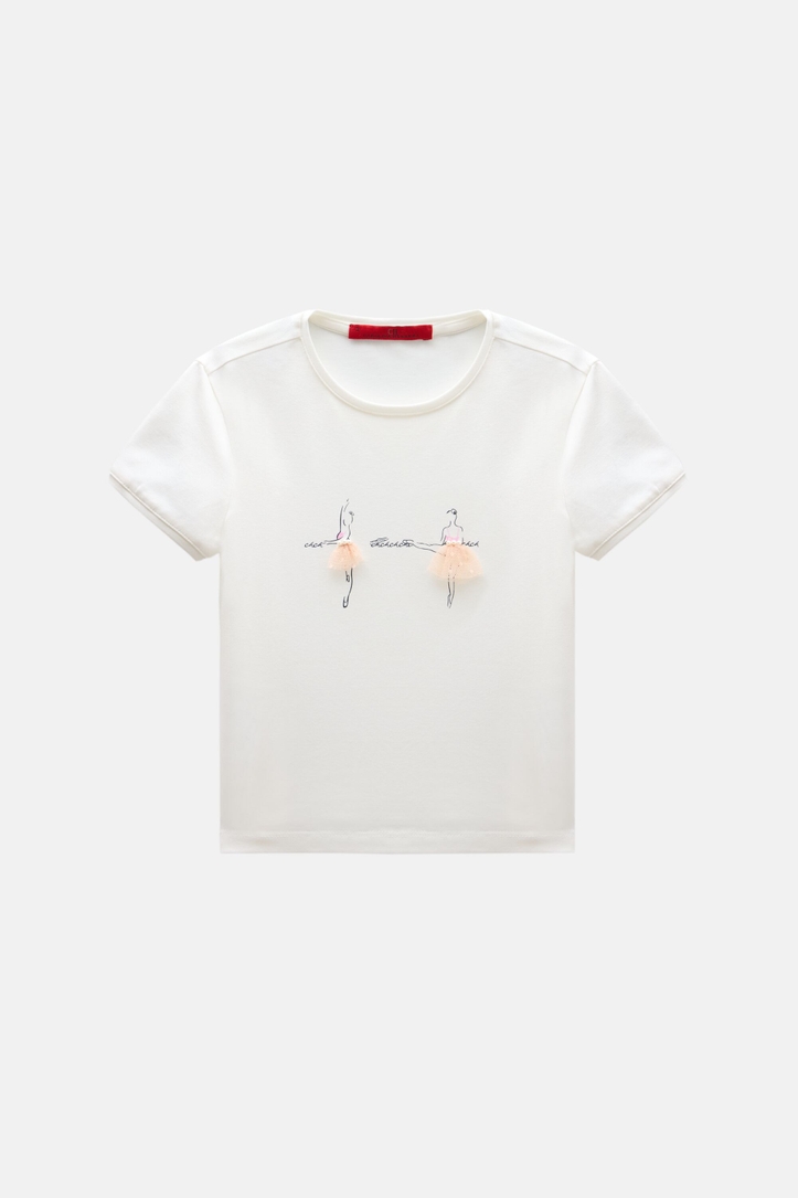 Jersey T-Shirt with Ballerinas