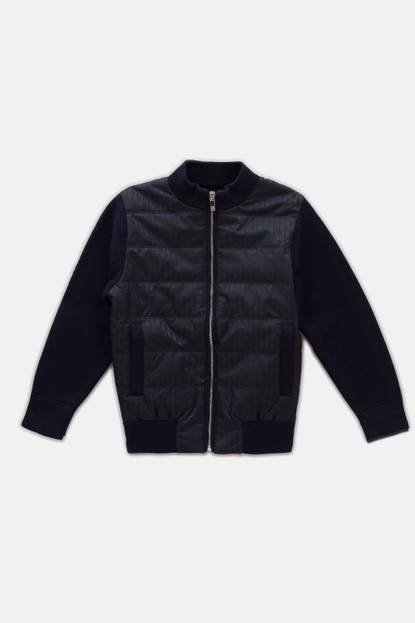 QUILTED JACKET WITH CH JACQUARD