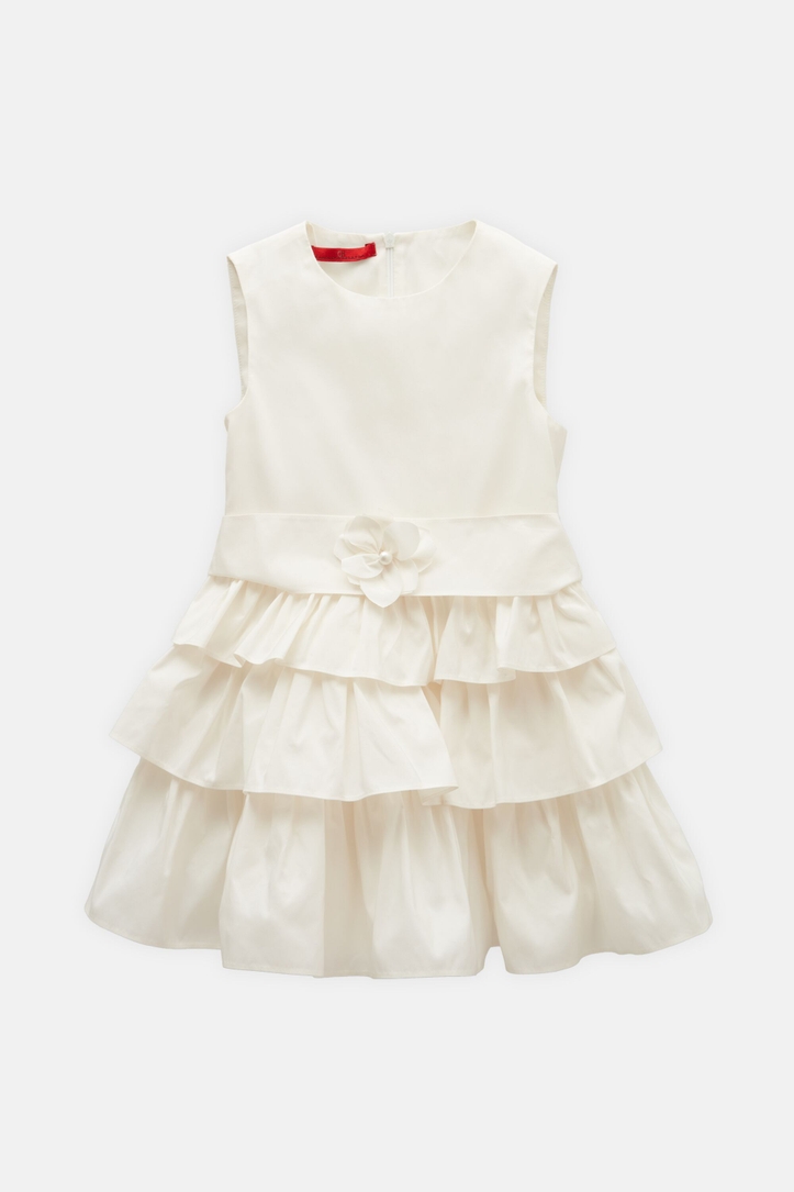 Ruffled taffeta dress