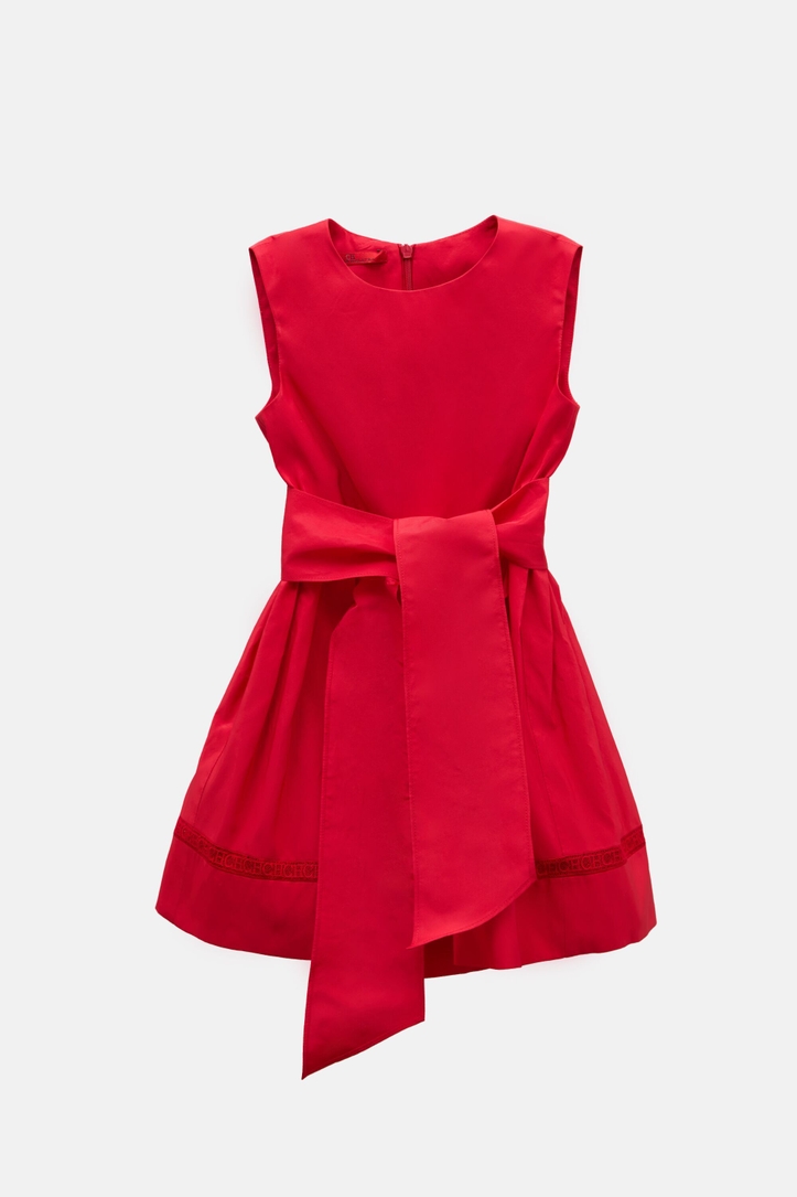 Vestido de Tafeta con Lazada Cenefa CH