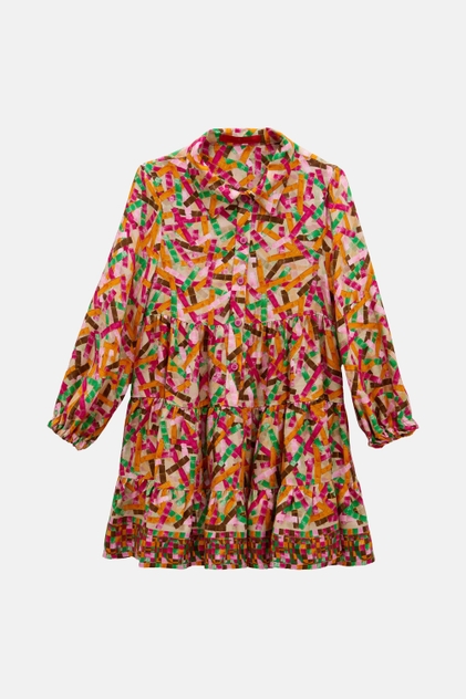 LACITO INSIGNIA PRINT SHIRT DRESS