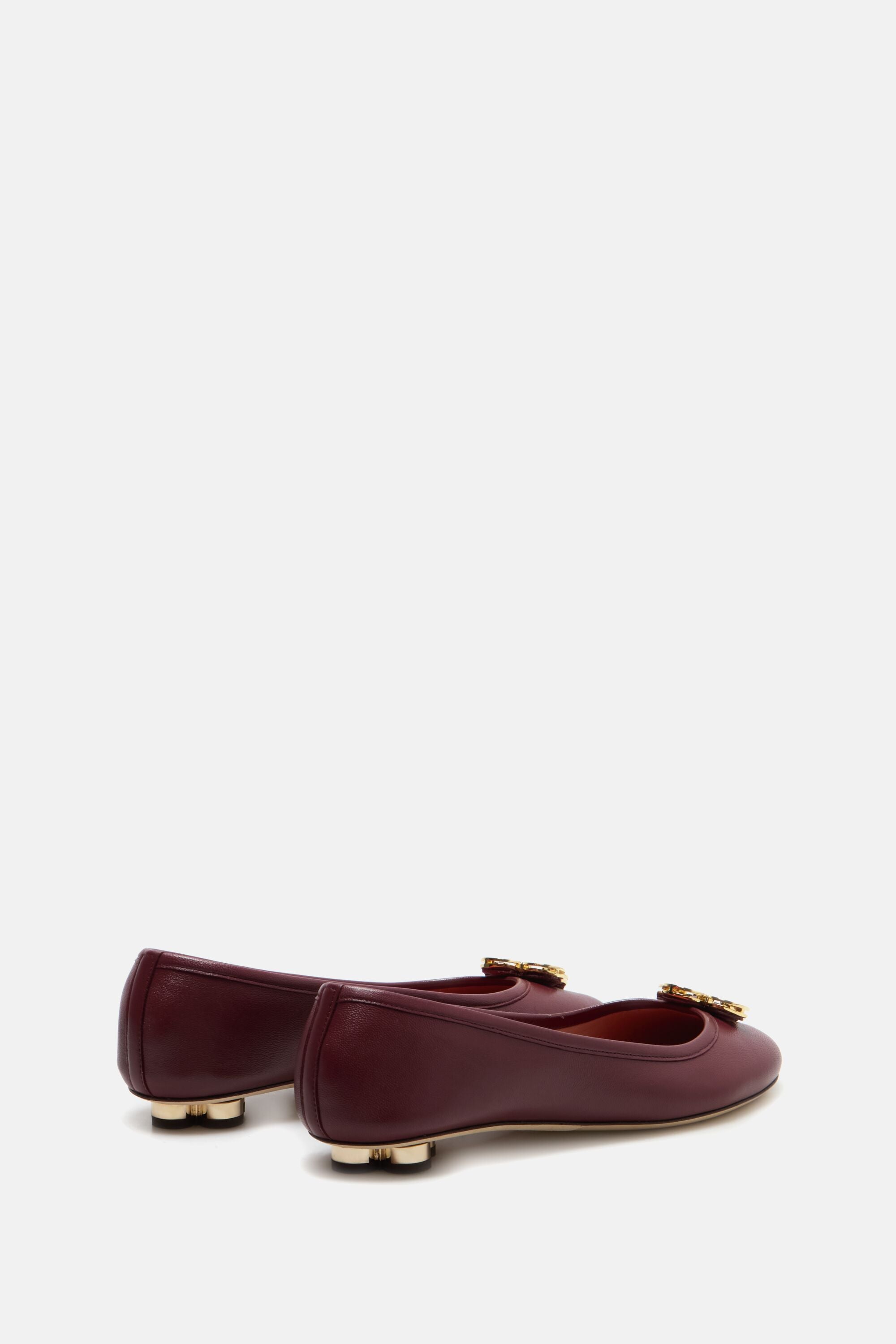 Royal Leather ballet flat burgundy - CH Carolina Herrera