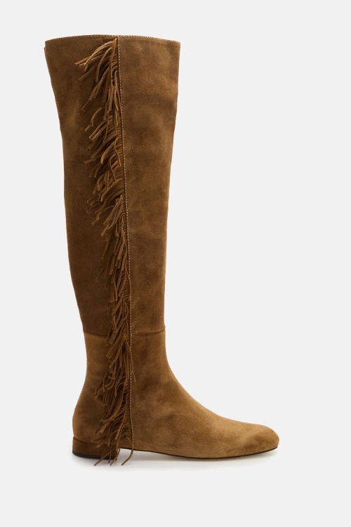 PONCHO SUEDE FLAT BOOTS