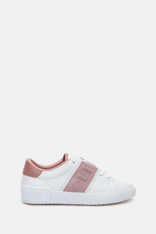 LEATHER SNEAKERS WITH CH TAPE