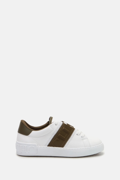 Leather Sneakers with CH Tape