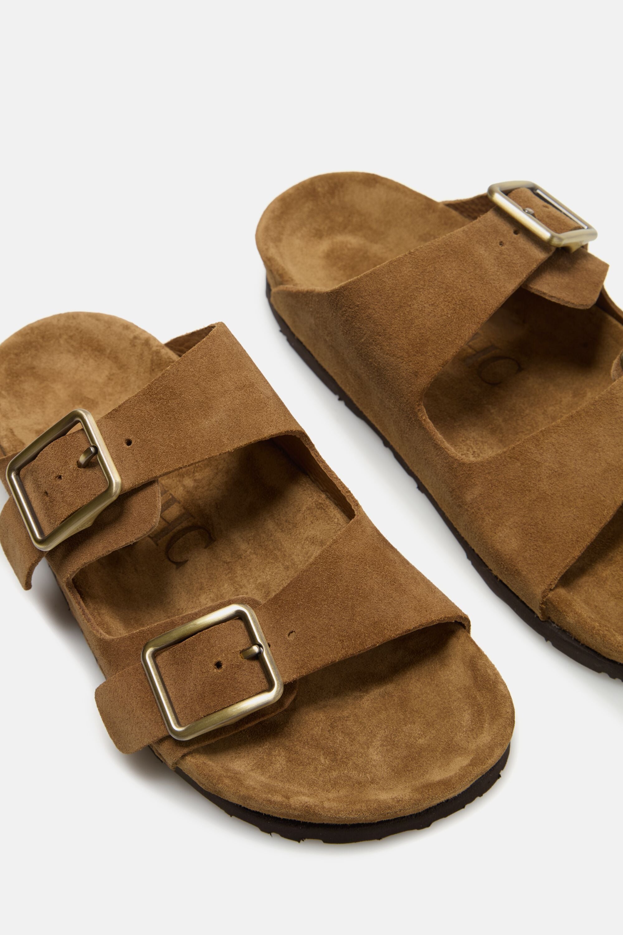 Factory Suede Flat Sandals oak - CH Carolina Herrera United