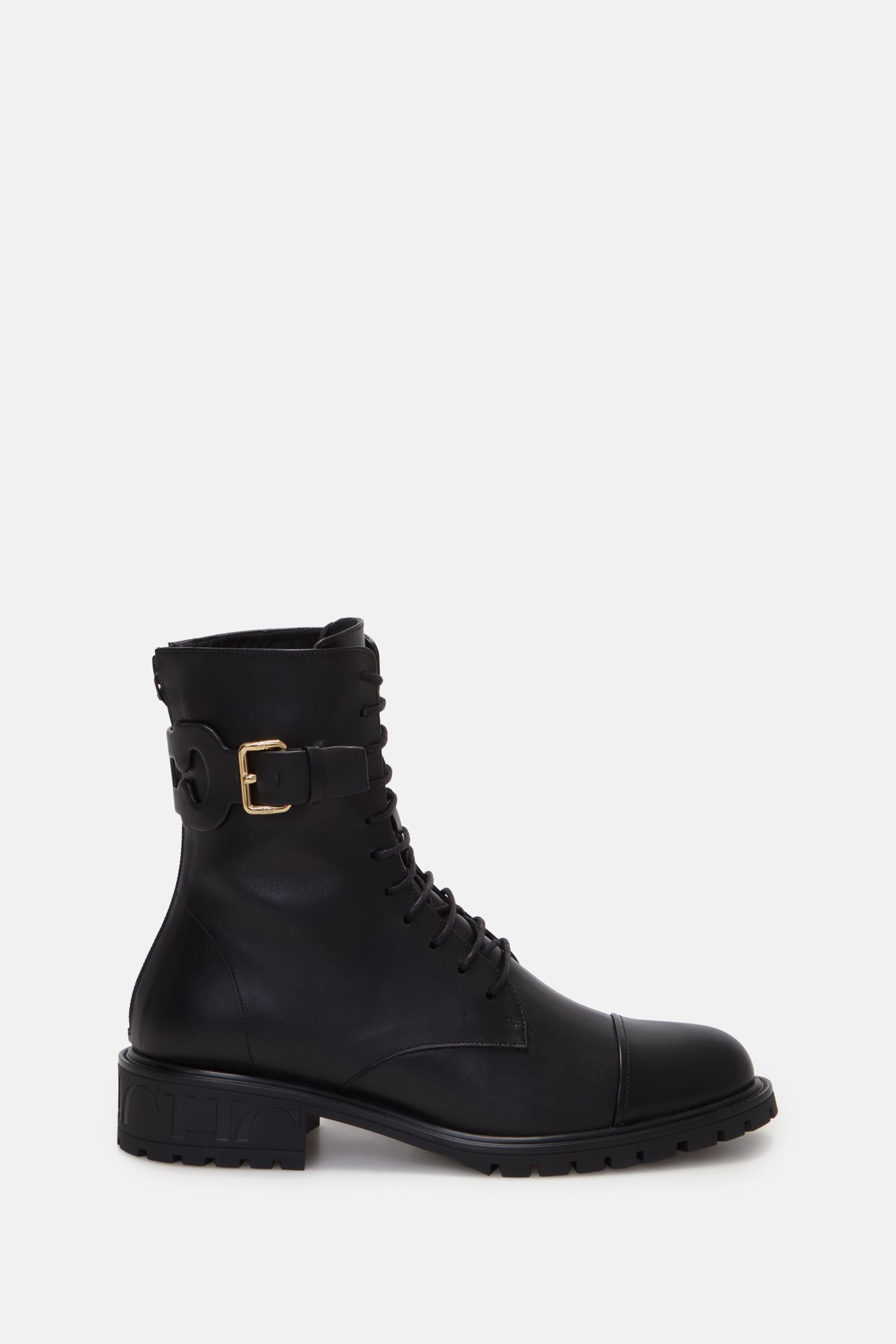 Flat shops combat boots