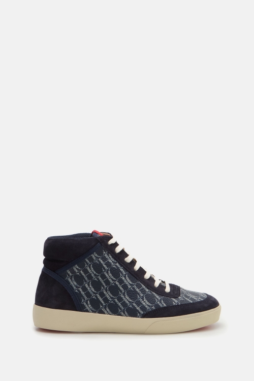 SANTORINI LEATHER HIGH-TOP SNEAKERS