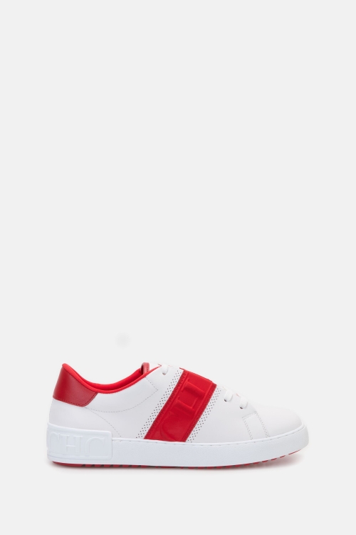 LEATHER SNEAKERS WITH CH TAPE