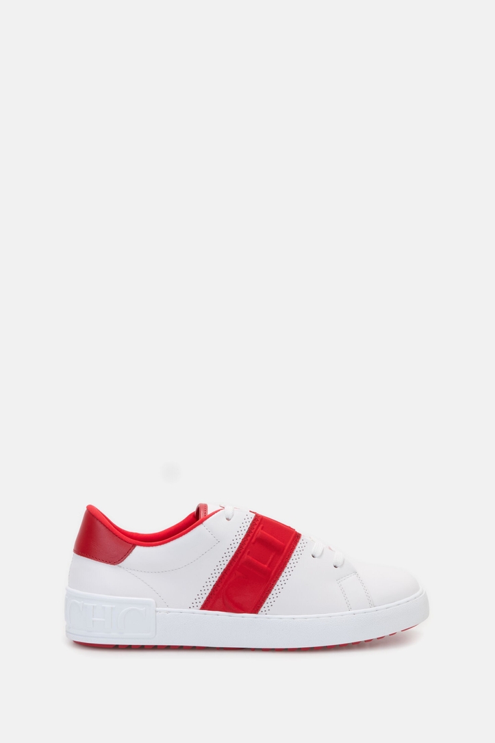 Leather Sneakers with CH Tape