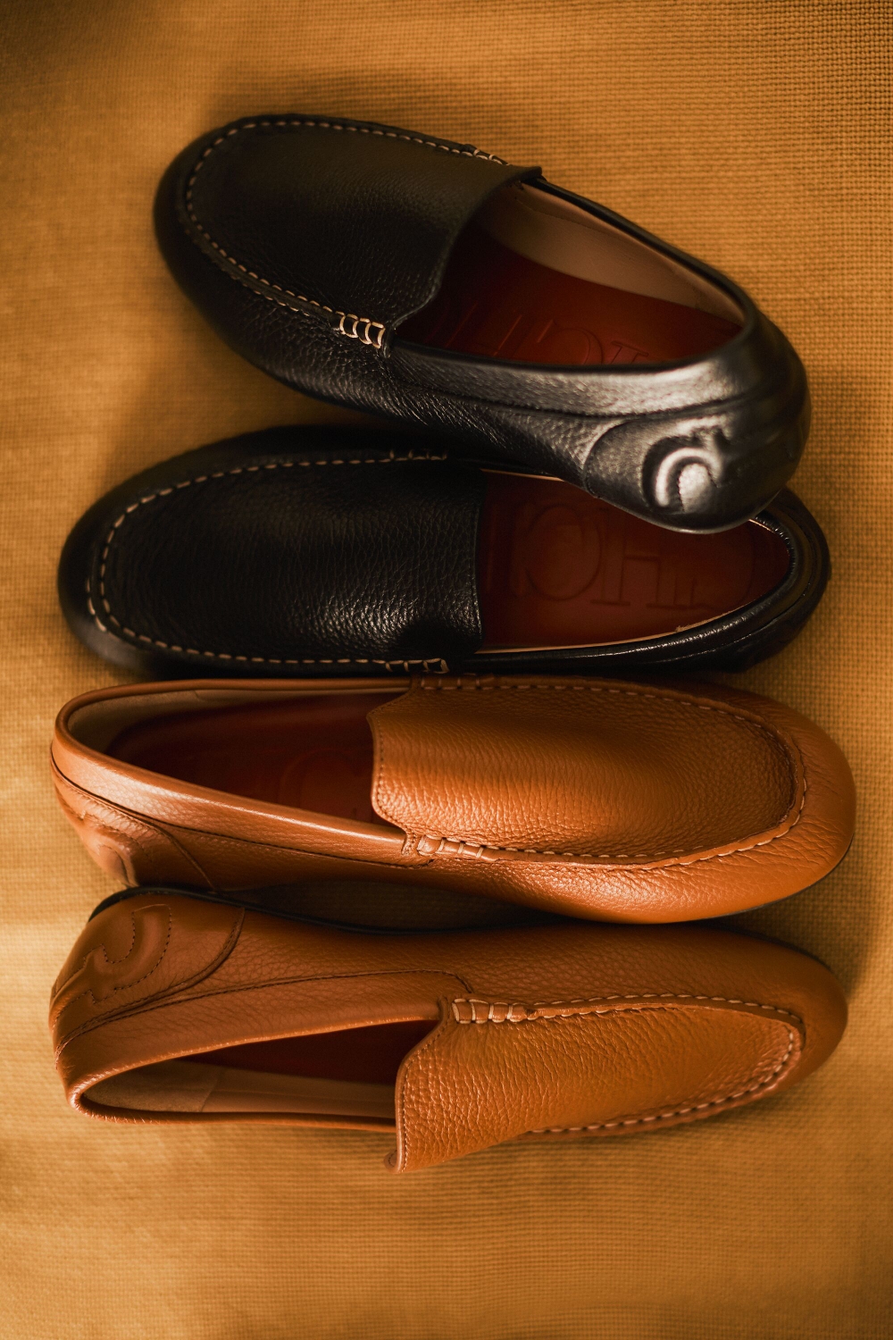 DOMA INSIGNIA LEATHER LOAFERS