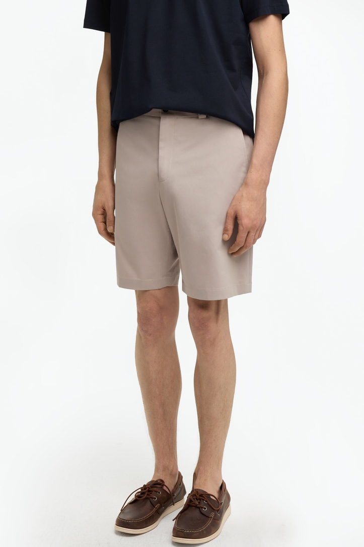 Stretch-Micro Twill Regular Fit Bermuda Shorts