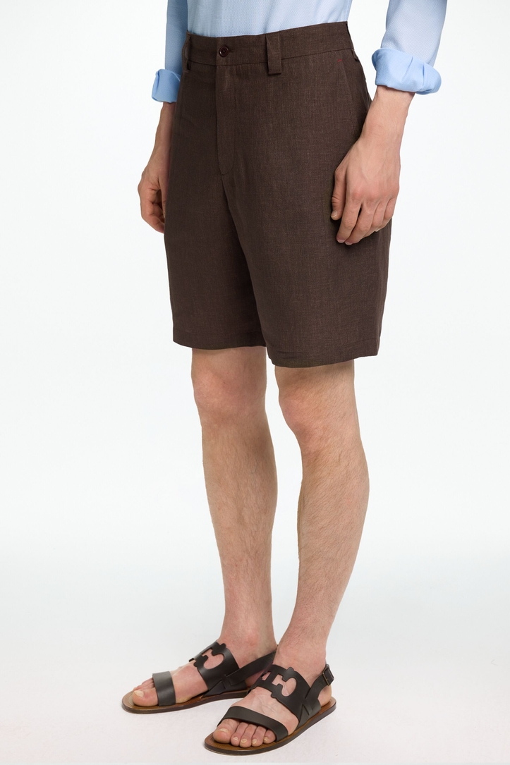 Linen Regular Fit Bermuda Shorts