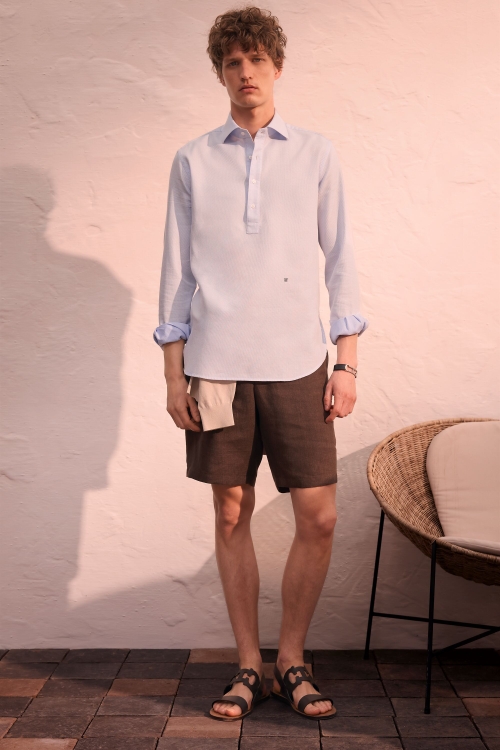 LINEN REGULAR FIT BERMUDA SHORTS