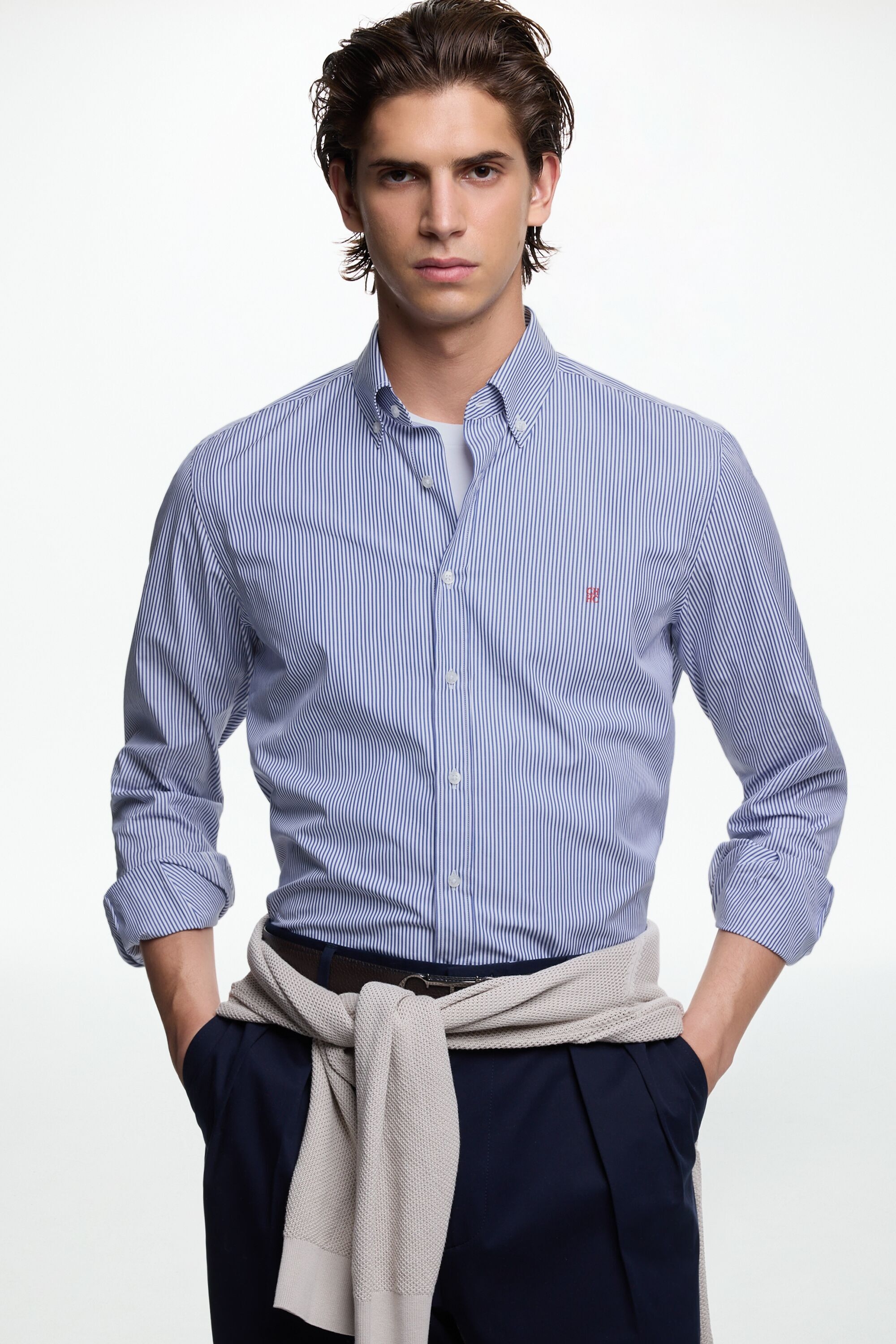 Camisa de Popelín de Raya Candela