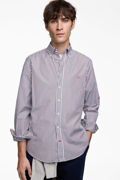 CAMISA DE POPELÍN DE RAYA CANDELA