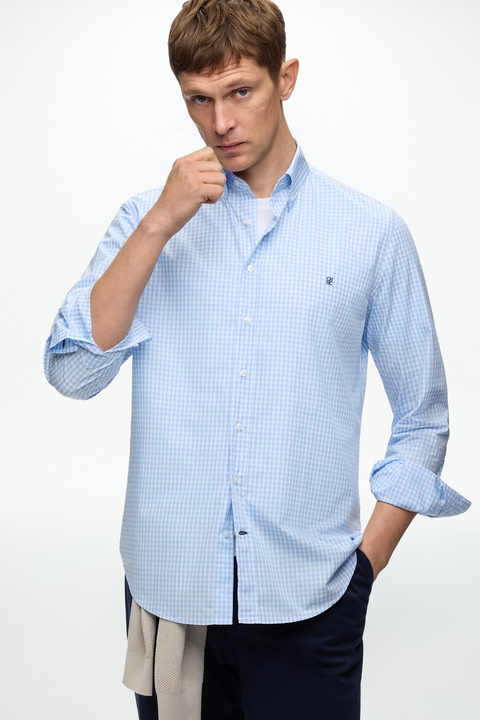 Gingham Check Poplin Shirt