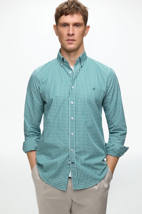 CAMISA DE POPELÍN DE CUADRO VICHY