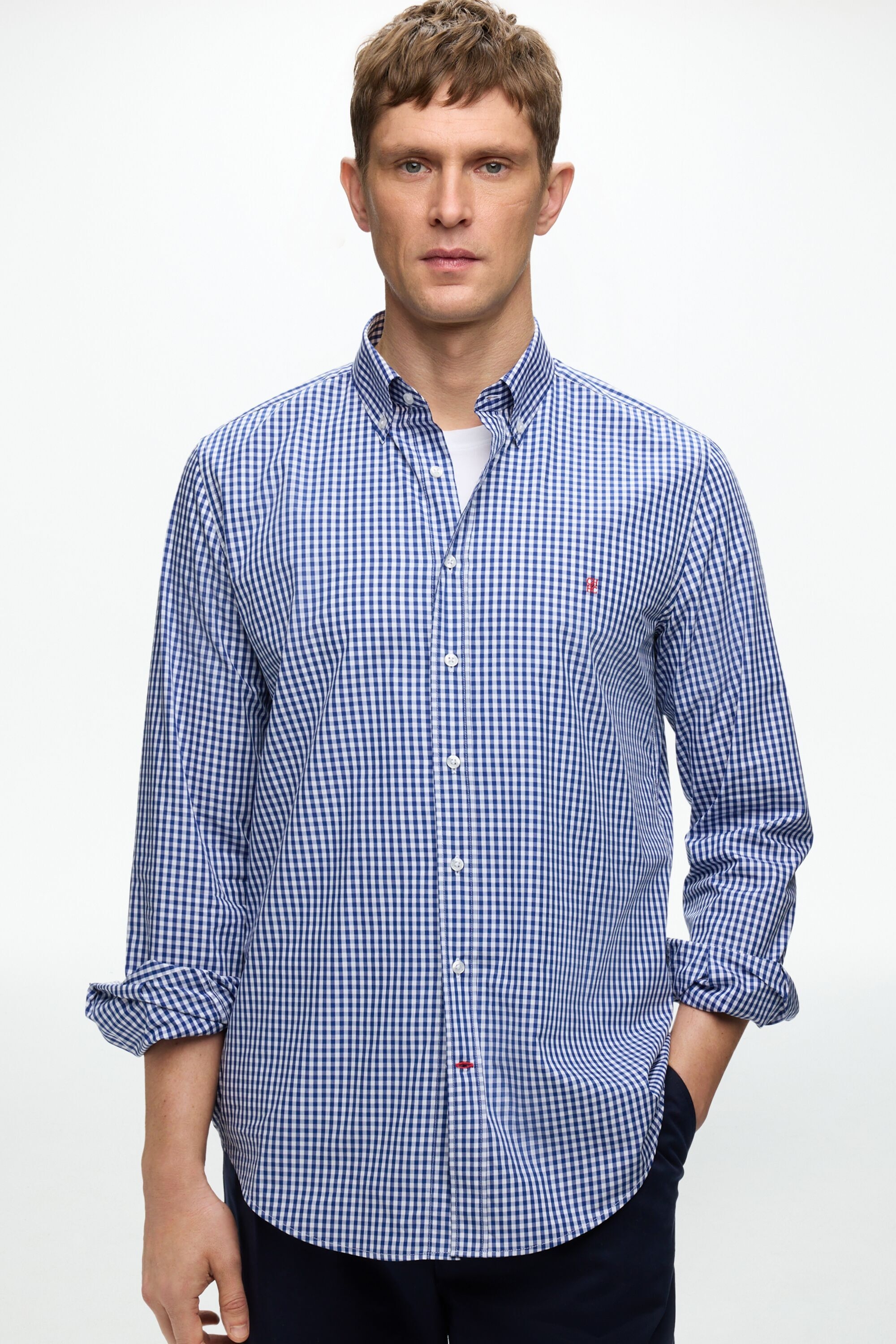 Gingham Check Poplin Shirt