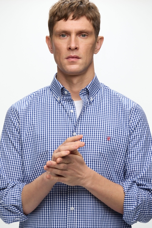 GINGHAM CHECK POPLIN SHIRT