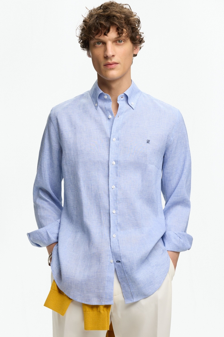 Houndstooth Linen Shirt