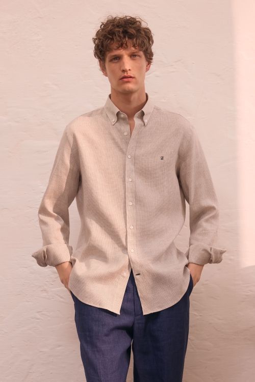 HOUNDSTOOTH LINEN SHIRT