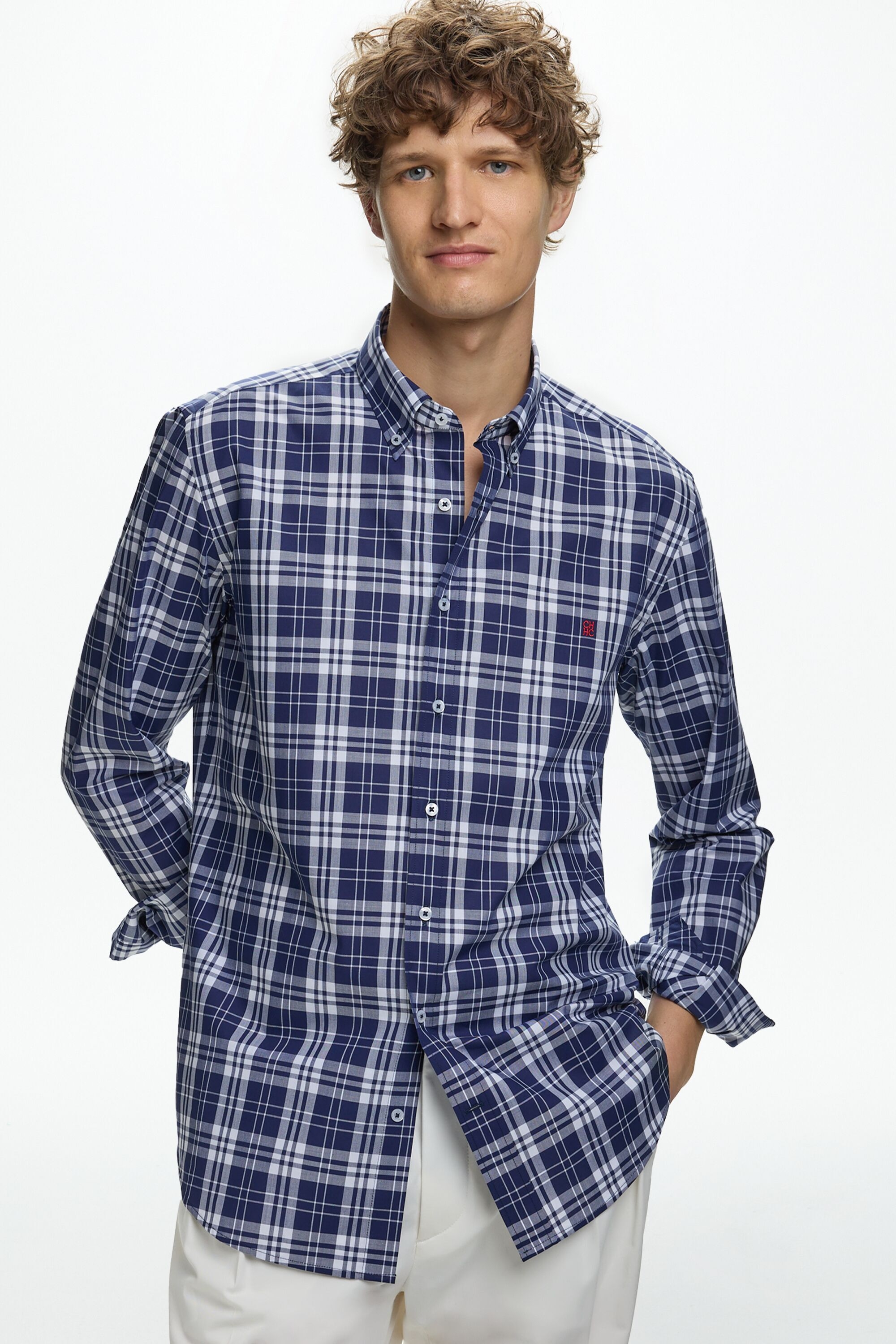 Camisa de Popelín de Cuadro Madrás