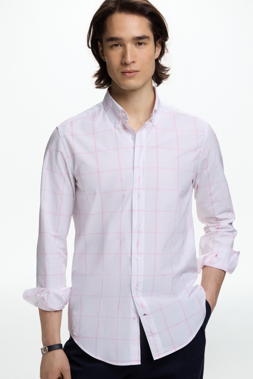 CH WINDOWPANE CHECK POPLIN SHIRT