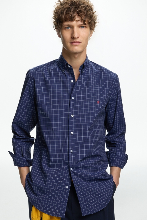 CAMISA DE POPELÍN DE CUADRO VENTANA