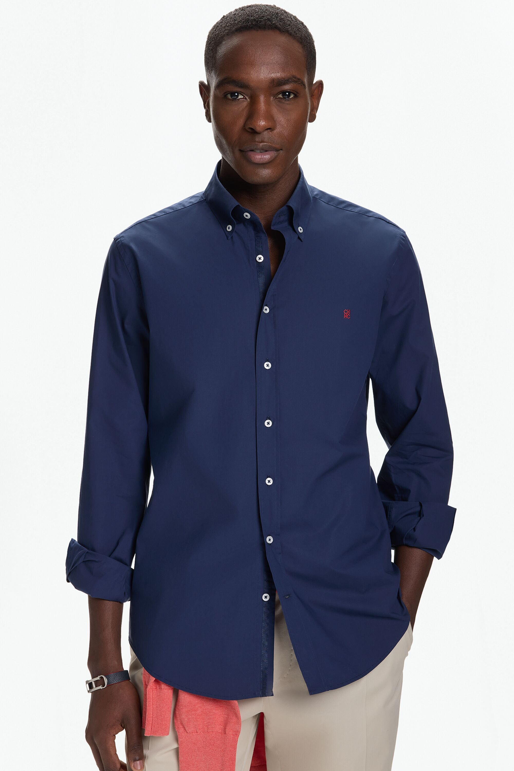 Camisa de Popelín con Grosgrain