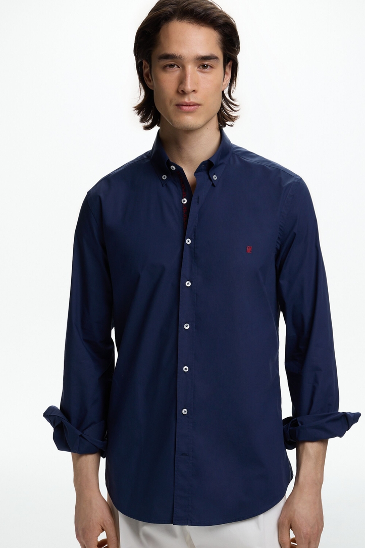 Poplin Shirt with Grosgrain