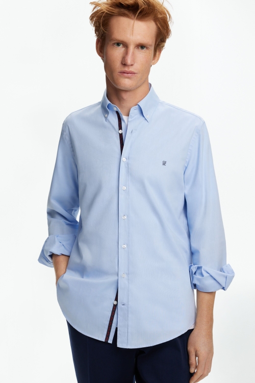 OXFORD SHIRT WITH GROSGRAIN