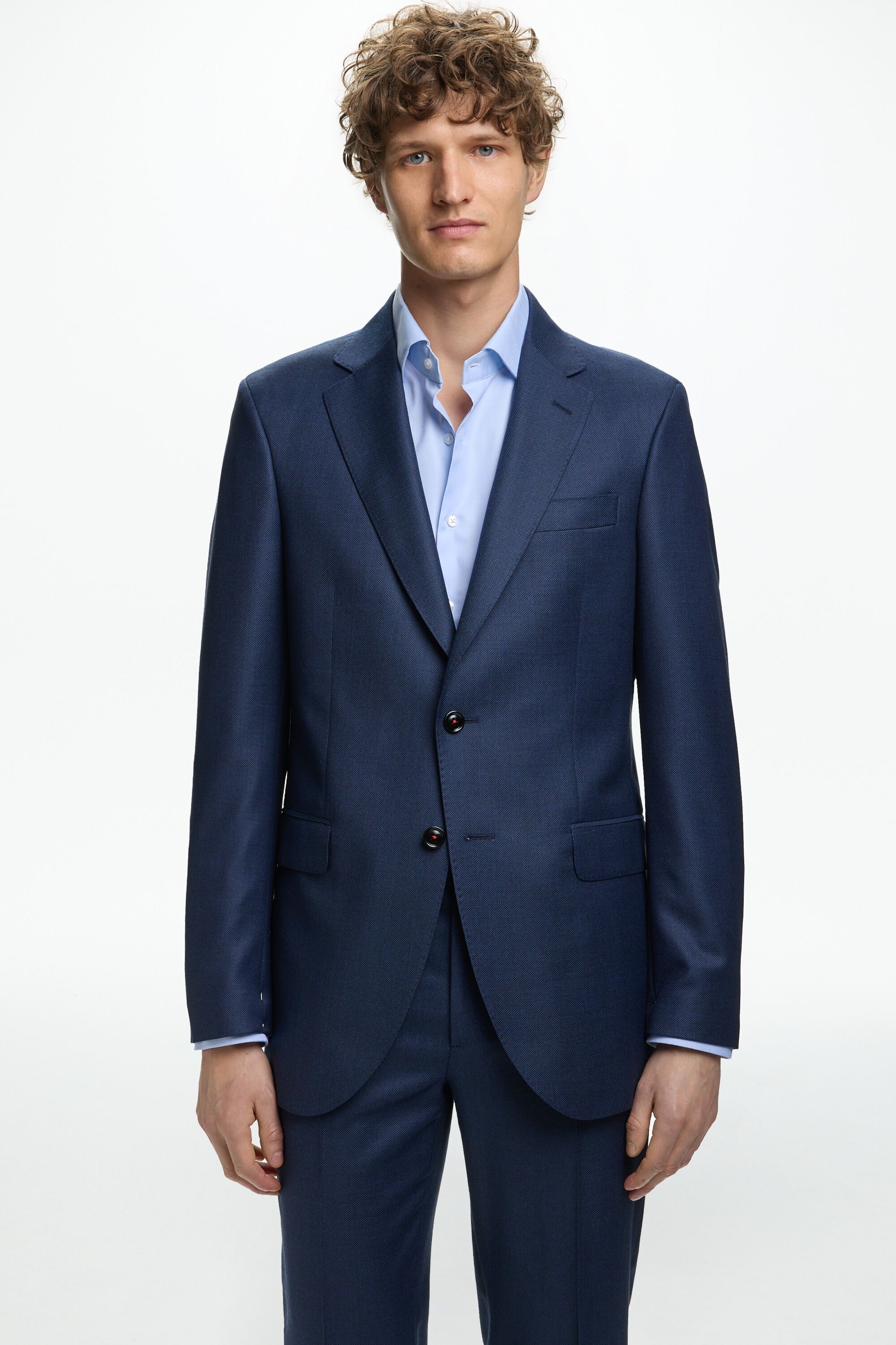 Wool Bird's Eye Weave Classic Fit Suit Jacket