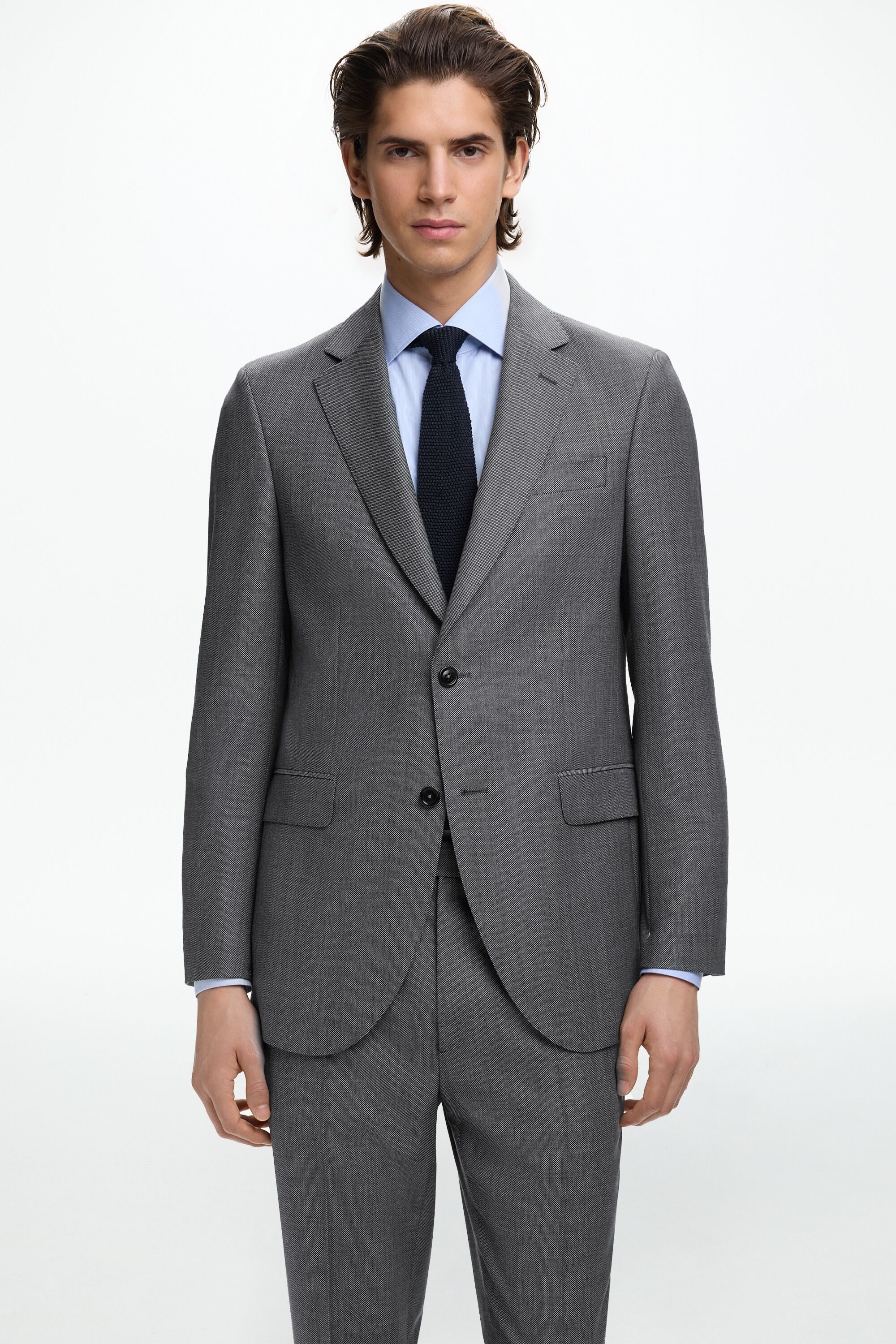 Wool Bird's Eye Weave Classic Fit Suit Jacket