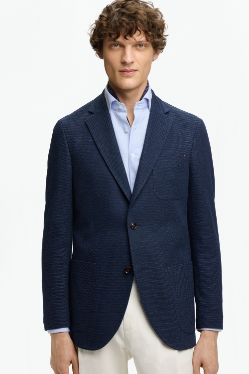 CHAQUETA RELAXED FIT DE ESTRUCTURA DE PUNTO ALGODÓN