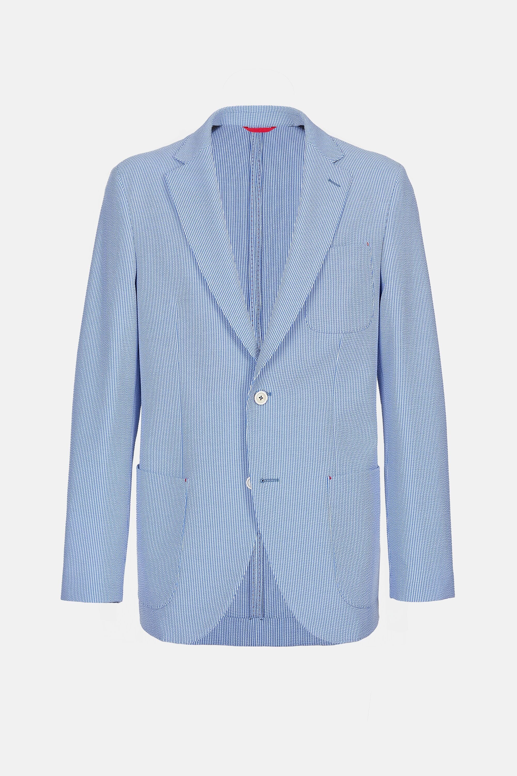 話題の人気 Seersucker Relaxed Fit Suit Jacket blue/white - CH Carolina スーツ