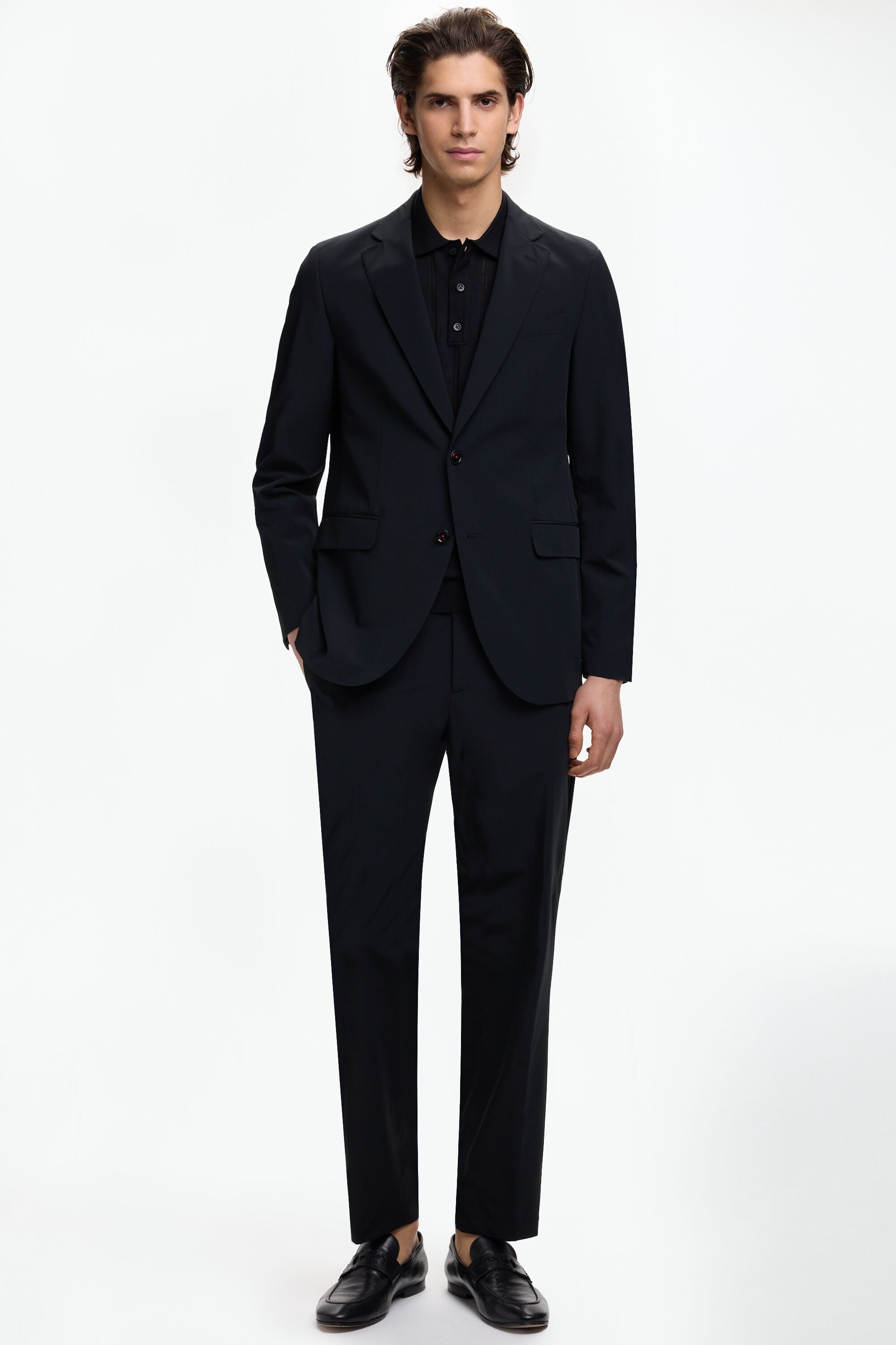 Technical Nylon Relaxed Fit Suit Jacket black - CH Carolina
